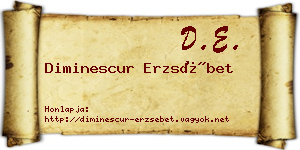 Diminescur Erzsébet névjegykártya