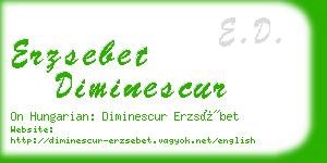 erzsebet diminescur business card